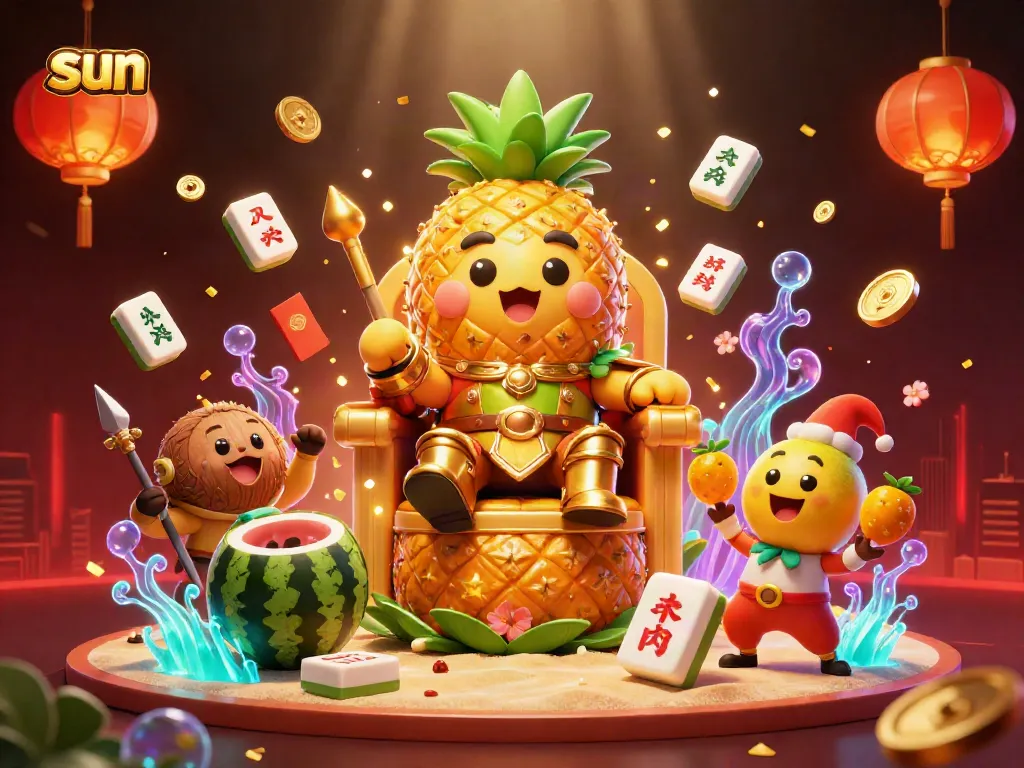 Spin the reels of sun-themed jackpots in a vibrant casino scene.
