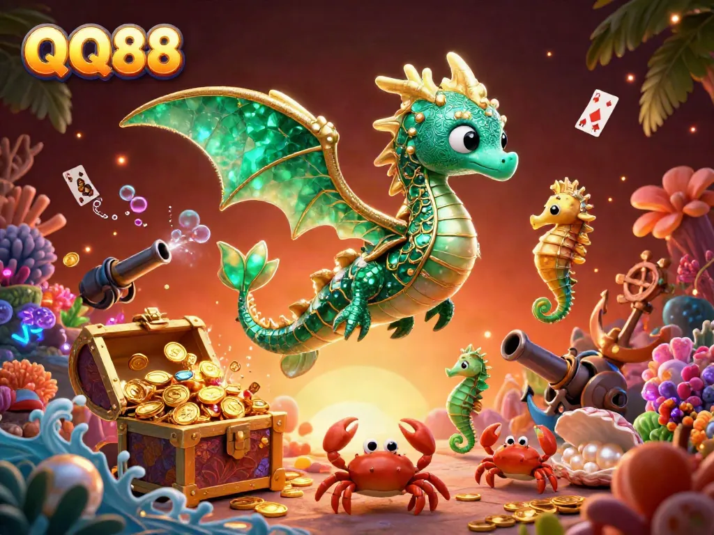 Experience thrilling gameplay at QQ88 with vibrant underwater scenes and engaging characters.