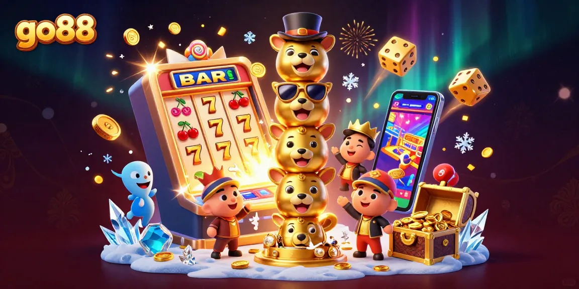 Spin the slot machine and unleash the fun at go88 with golden totem characters and vibrant winnings.