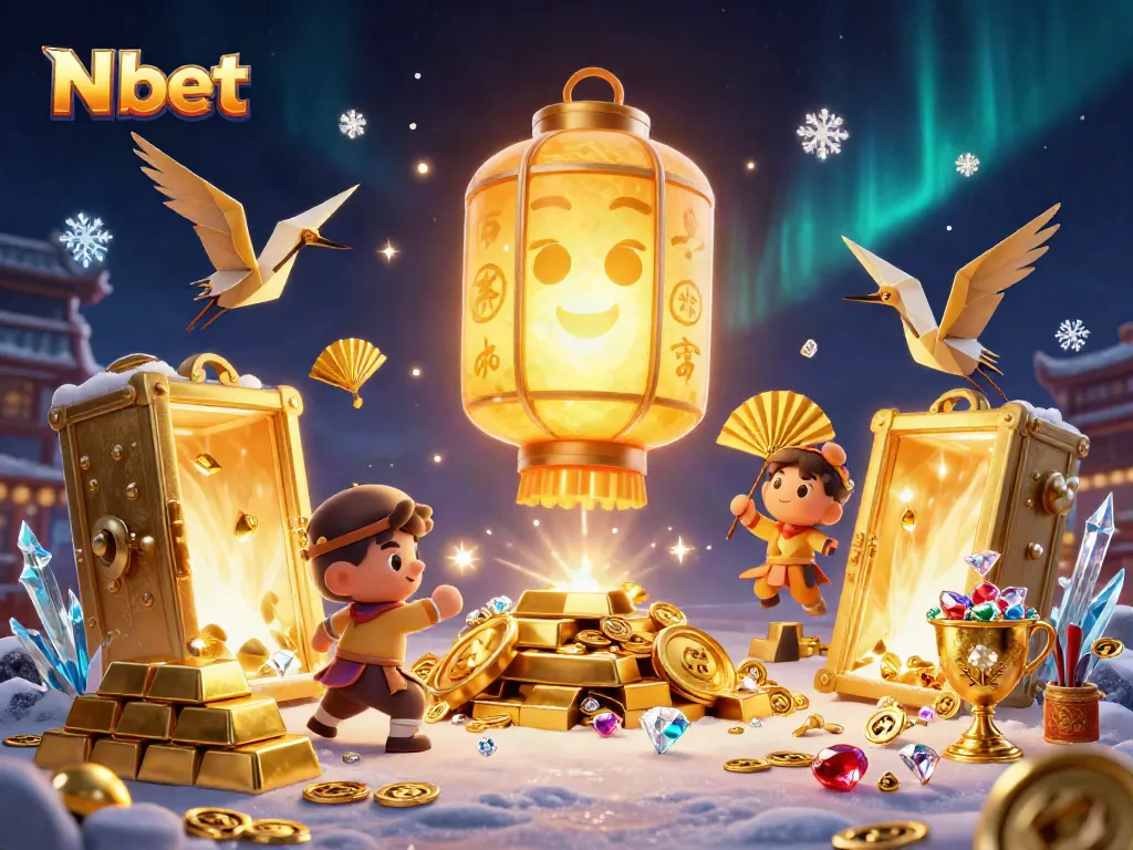 N bet showcases a vibrant night market casino scene with gleaming treasures and lucky symbols.