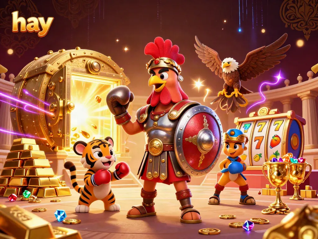 Experience the thrill of jackpot wins with hay in this vibrant casino scene.