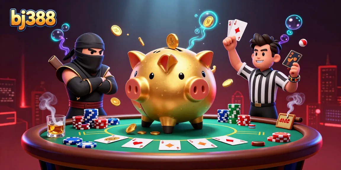 Join the excitement at bj388 with dynamic gambling action featuring sumo wrestler and ninja characters.